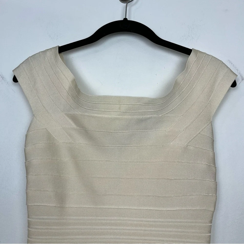 Hervé Leger Marina Off Shoulder Bateau
Neck Manila Bandage Bodycon Dress S - Picture 3 of 13